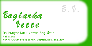 boglarka vette business card